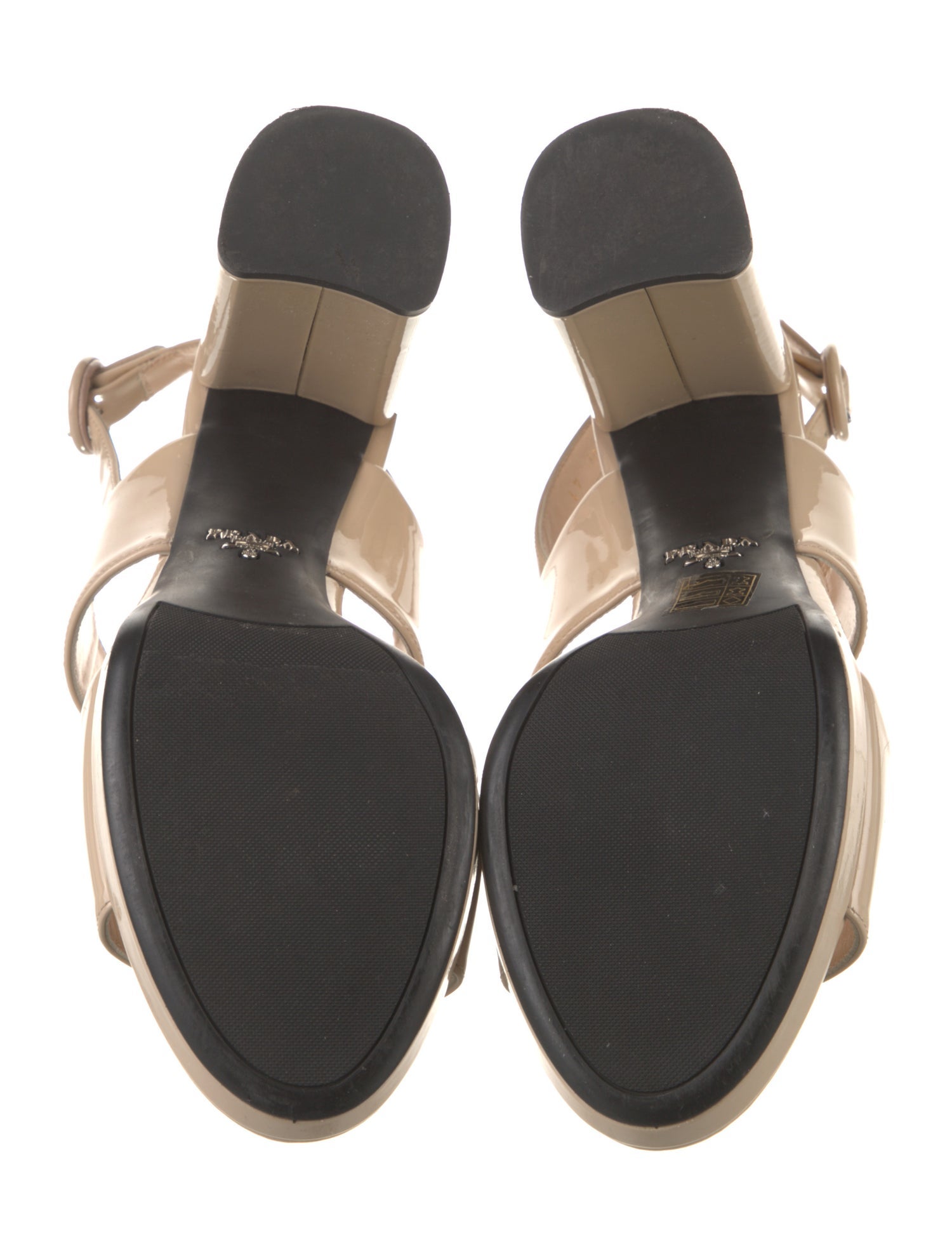 Prada Patent Leather Slingback Sandals