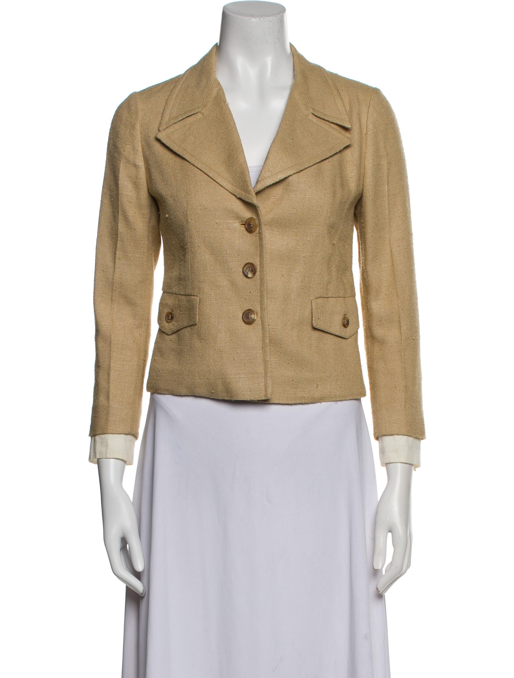 Prada Silk Tweed Pattern Blazer