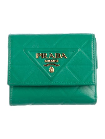 Prada Soft Calf Leather Compact Wallet