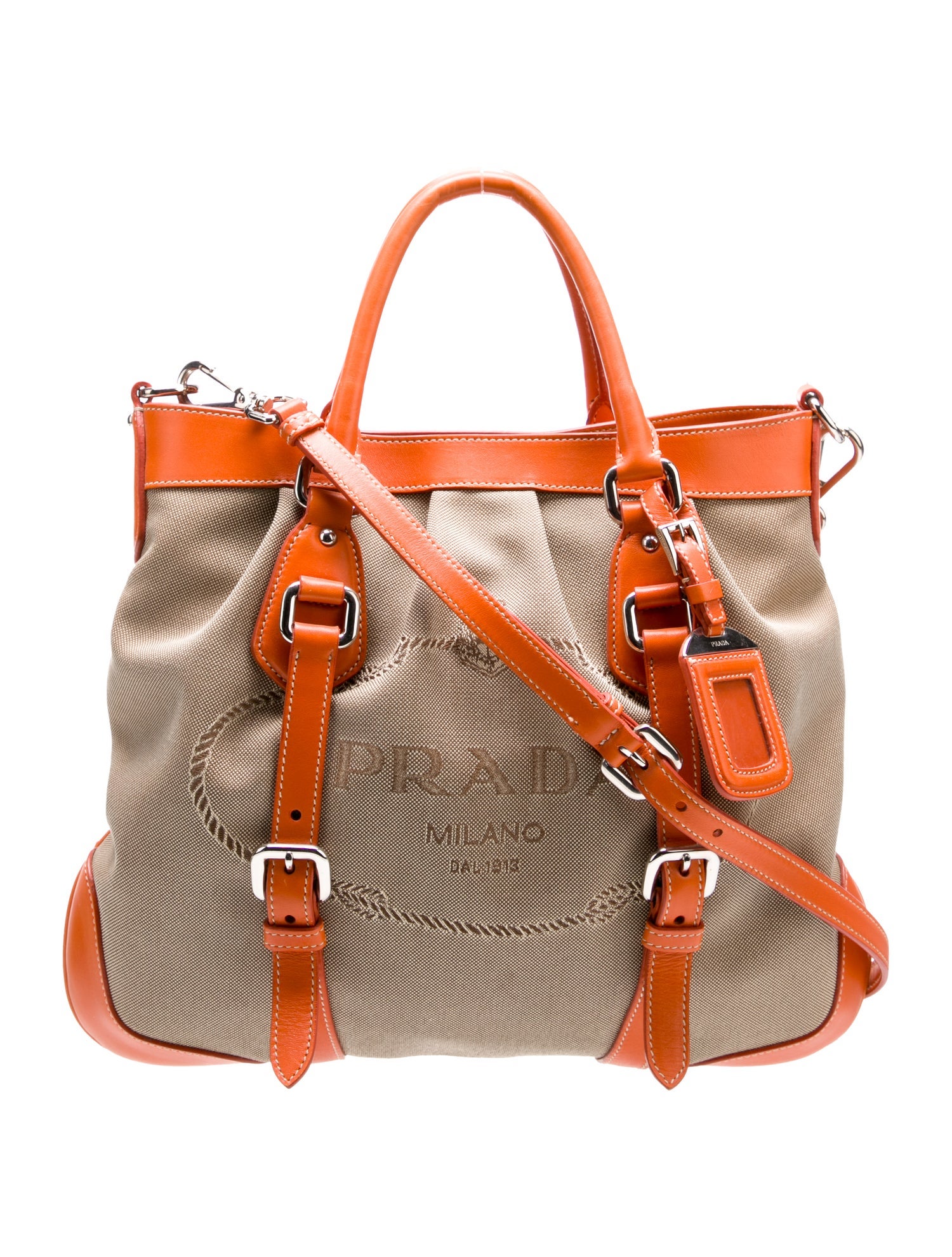 Prada Canvas Shoulder Bag