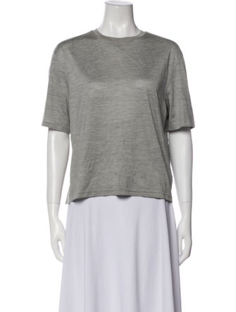 Prada Silk Crew Neck T-Shirt