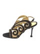 Prada Suede Cutout Accent Slingback Sandals