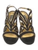Prada Suede Cutout Accent Slingback Sandals
