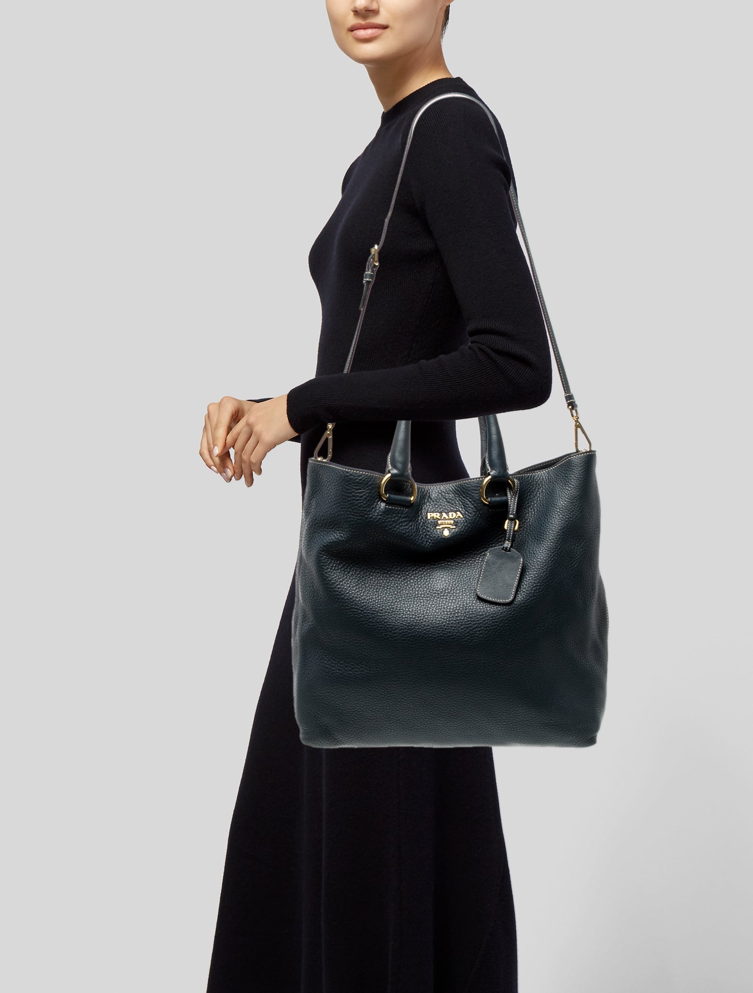 Prada Vitello Daino Leather Shopping Tote