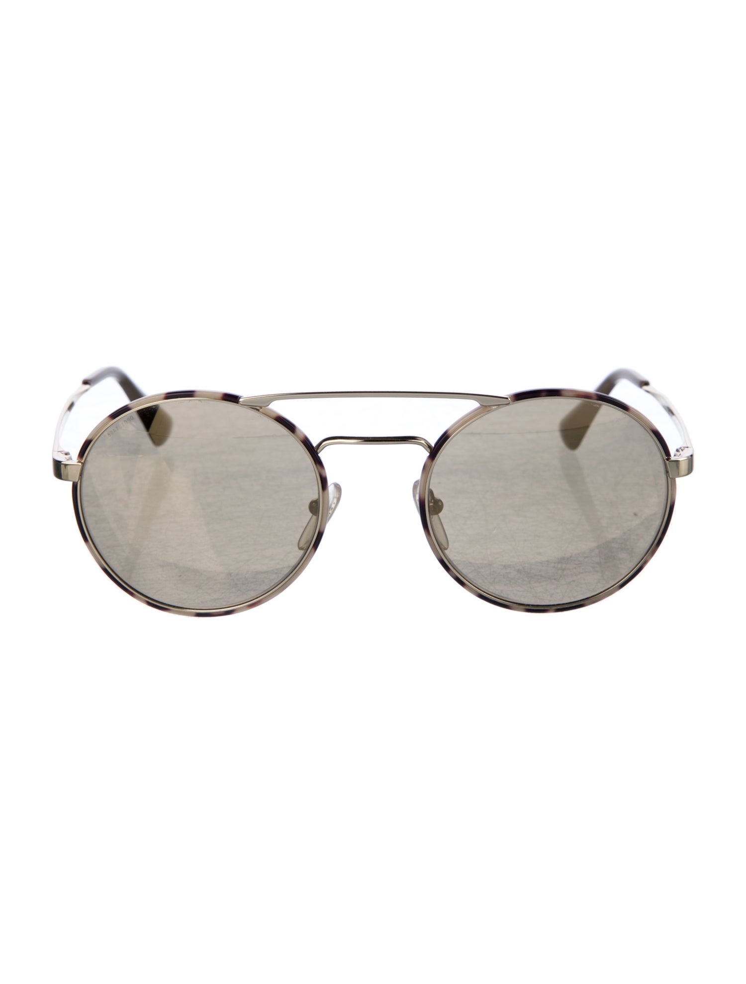 Prada Round Mirrored Sunglasses