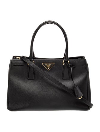Prada Enameled Metal Triangle Top Handle Bag Large