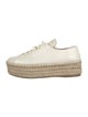 Prada Leather Whipstitch Trim Espadrille Sneakers