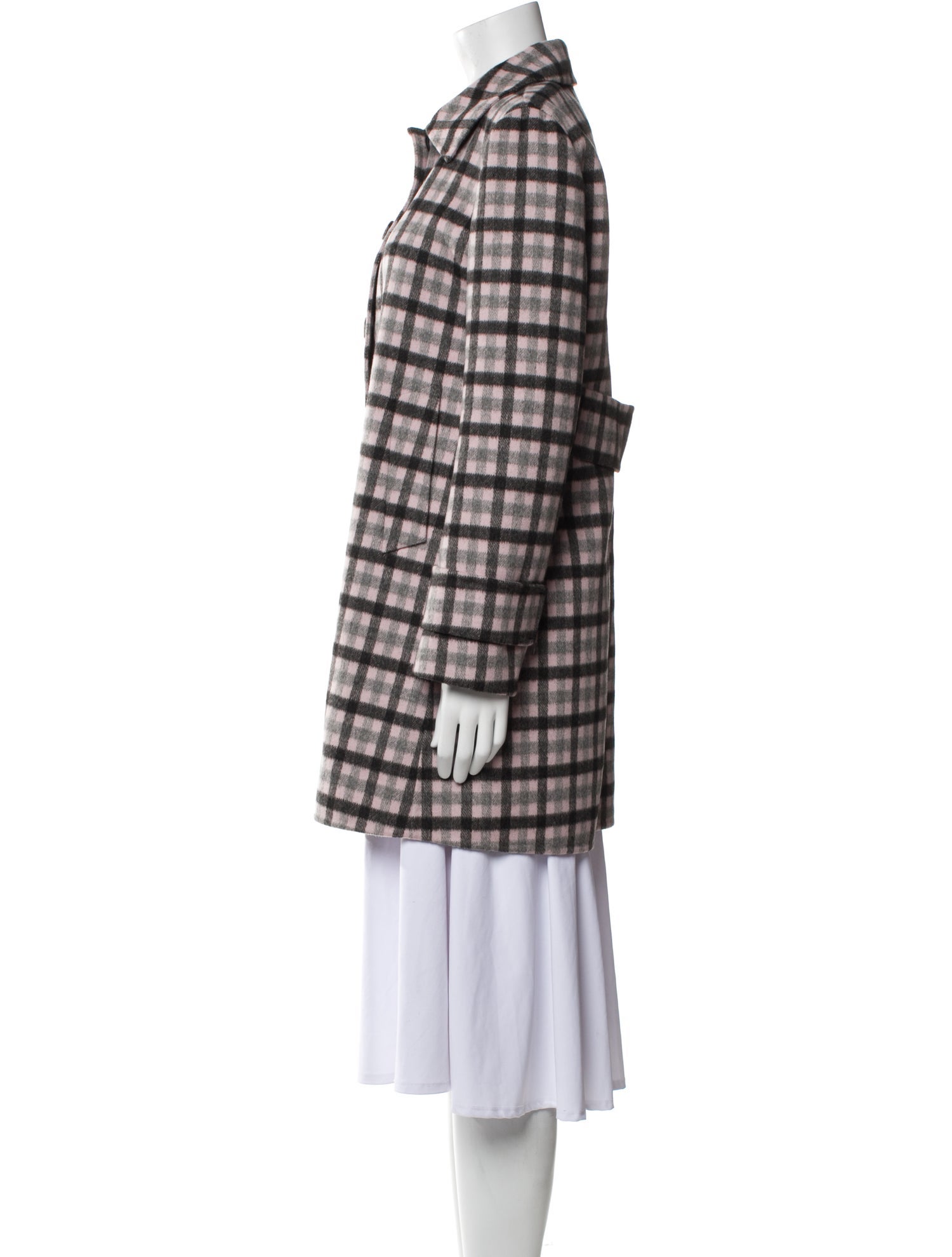 Prada 2015 Plaid Print Coat