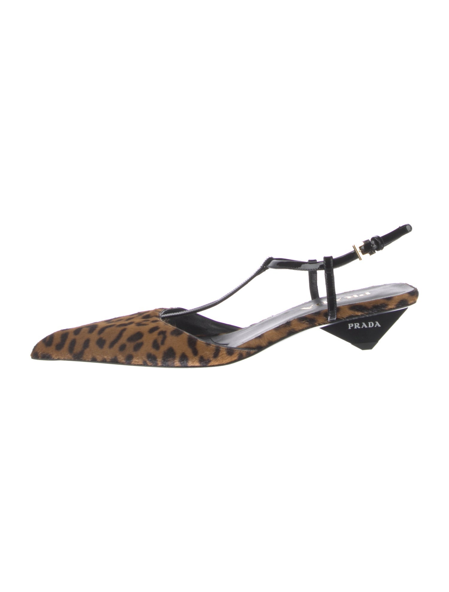 Prada Ponyhair Animal Print Slingback Flats