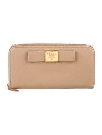 Prada Saffiano Cuir Leather Continental Wallet