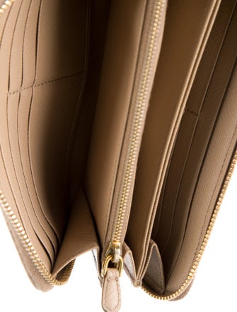 Prada Saffiano Cuir Leather Continental Wallet