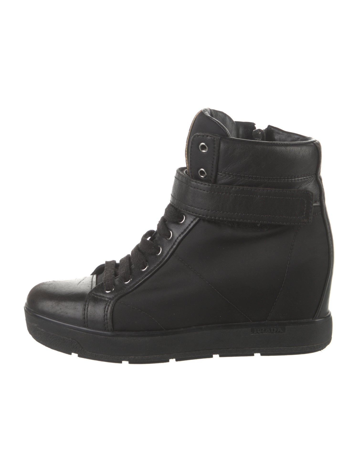 Prada Canvas Combat Boots