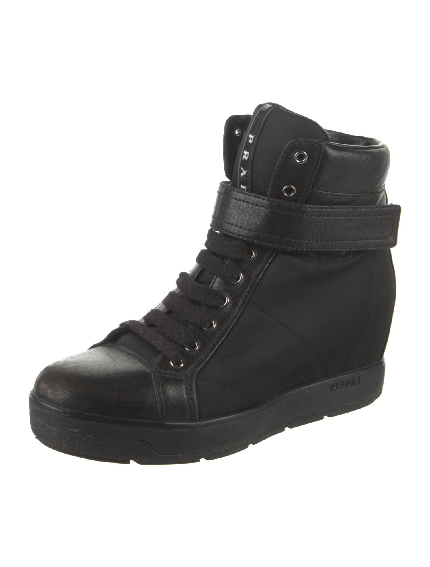 Prada Canvas Combat Boots