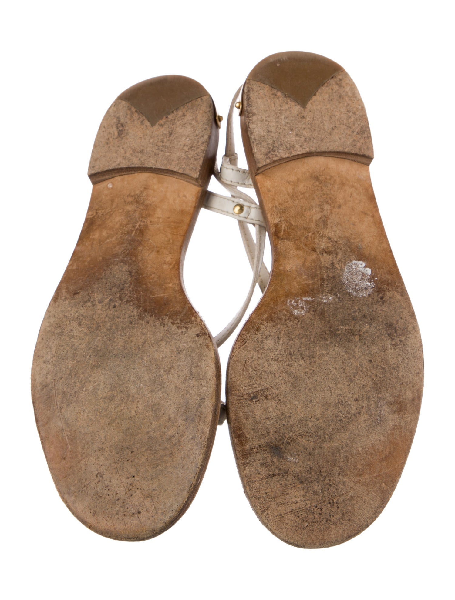 Prada Leather T-Strap Sandals