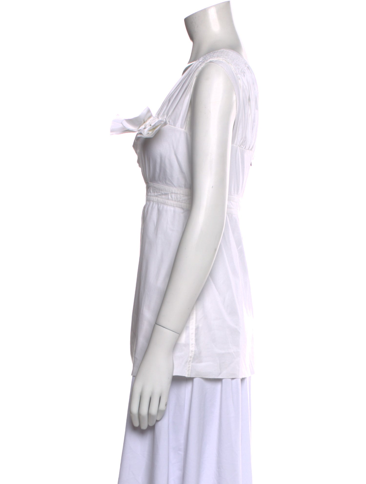 Prada Square Neckline Sleeveless Blouse