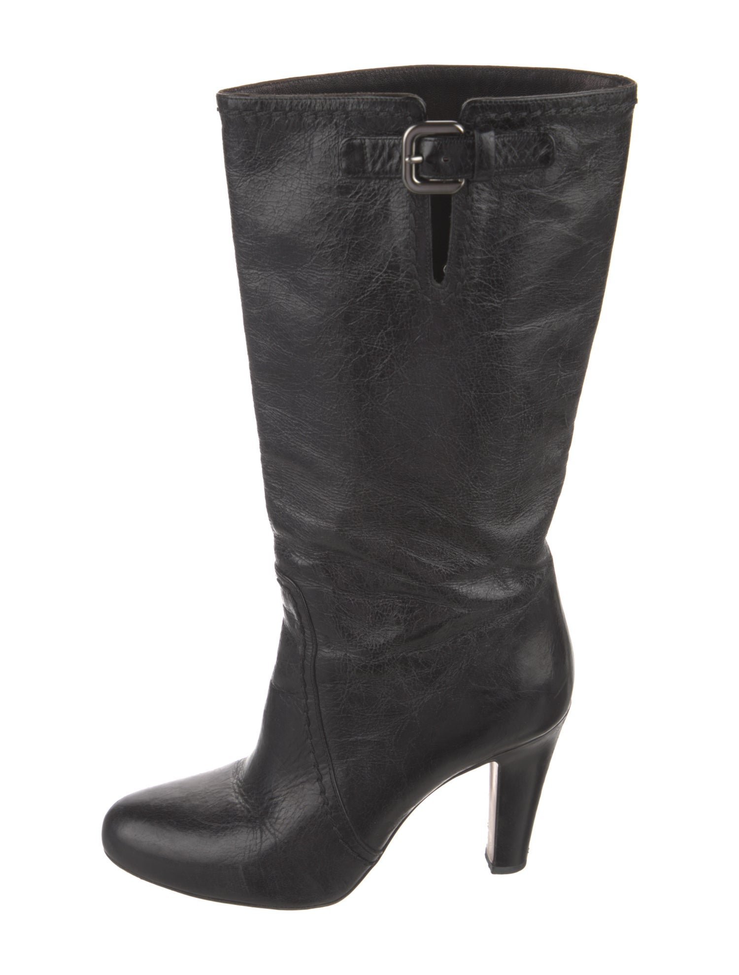 Prada Leather Slouch Boots
