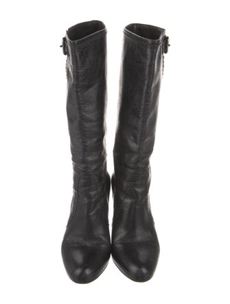 Prada Leather Slouch Boots