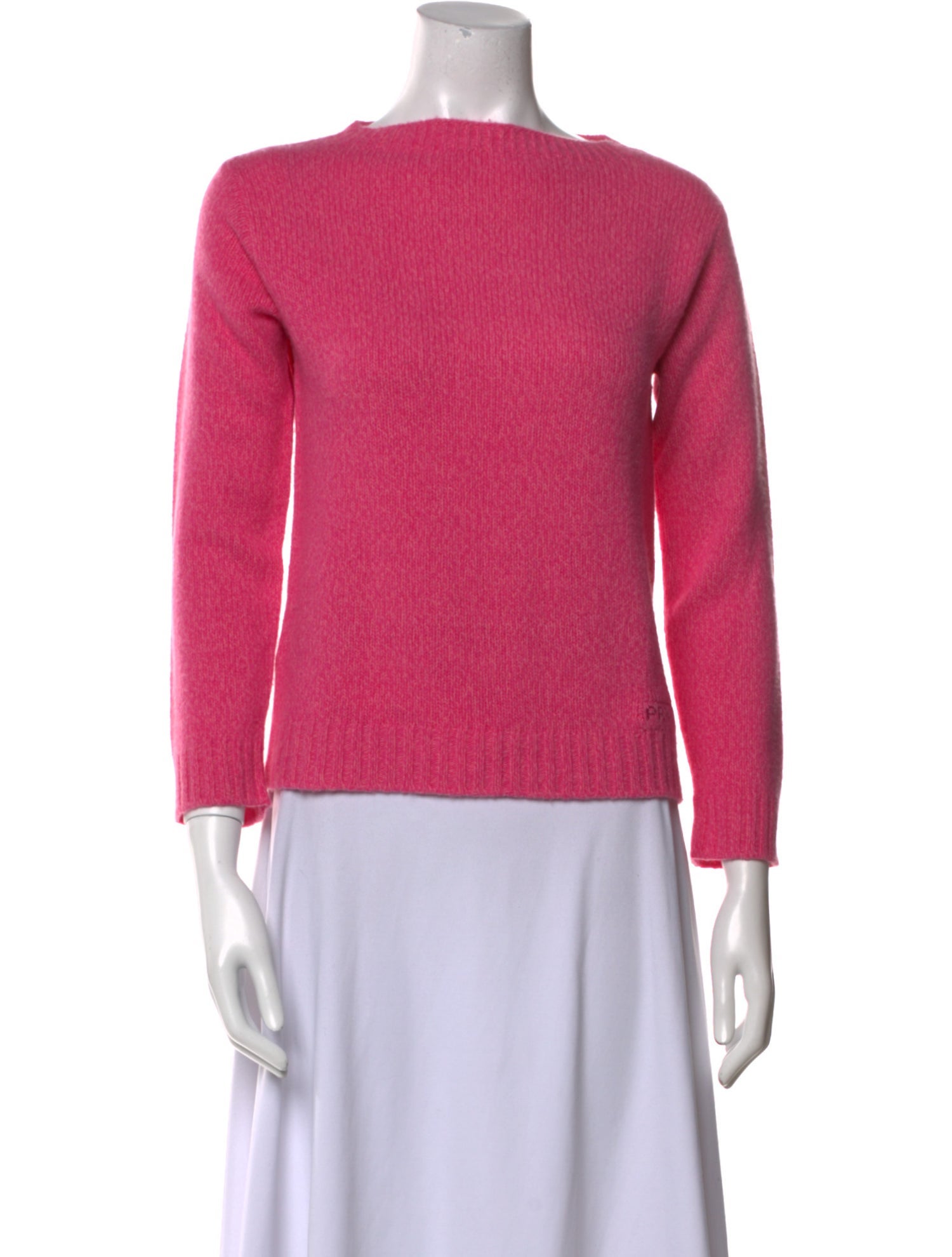 Prada Virgin Wool Scoop Neck Sweater