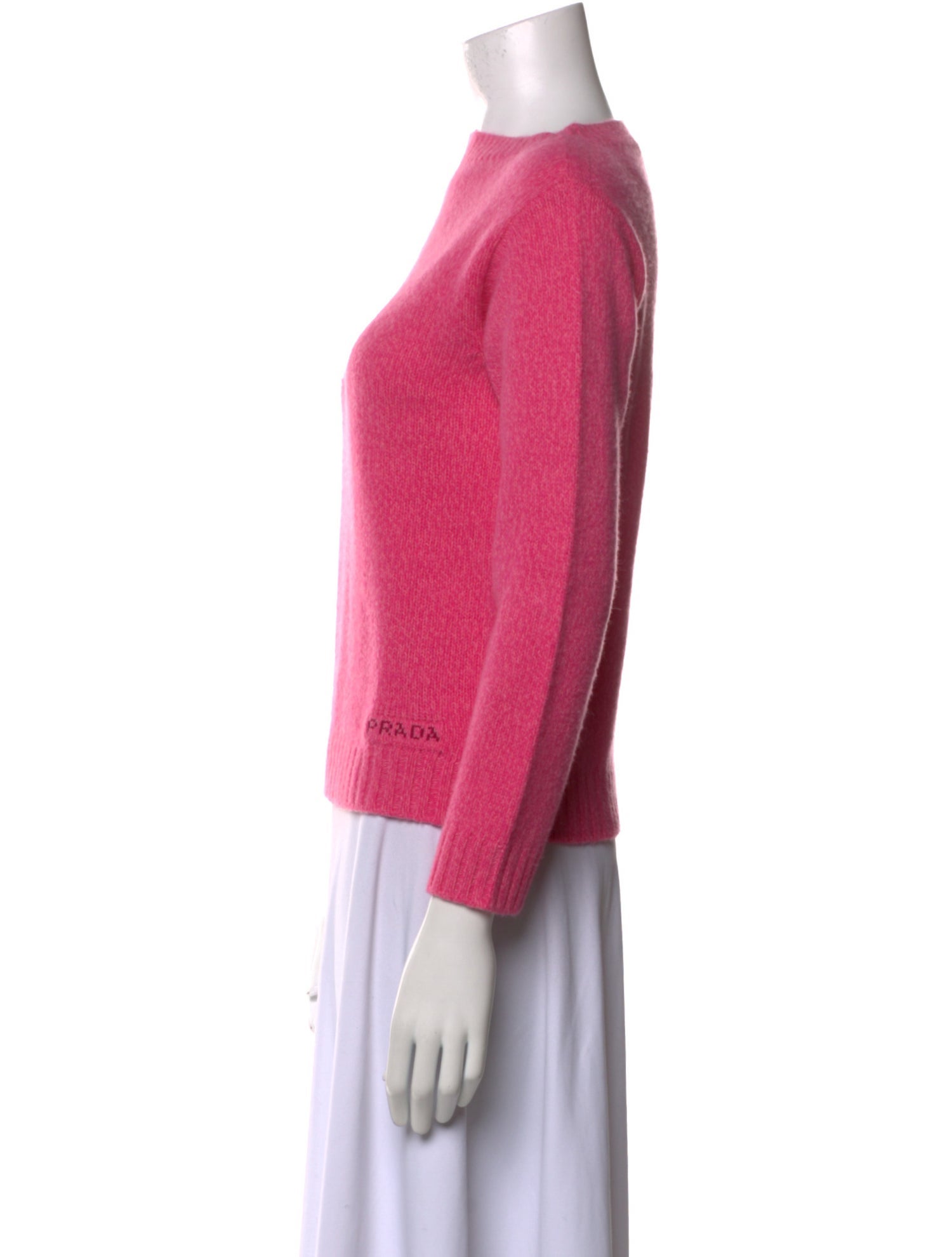 Prada Virgin Wool Scoop Neck Sweater