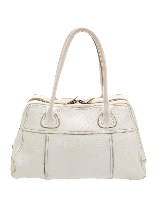 Prada Enameled Metal Triangle Shoulder Bag