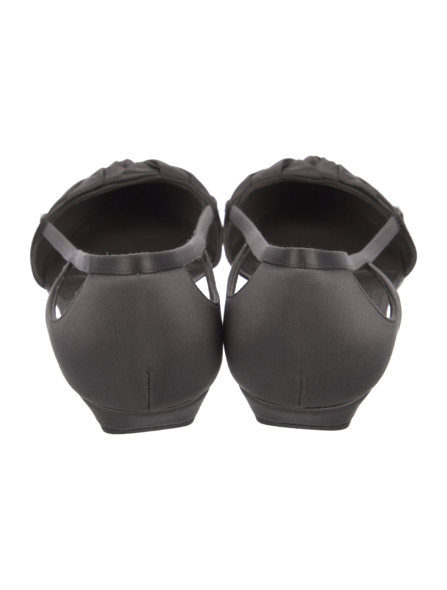 Prada Satin Pleated Accents D'Orsay Flats