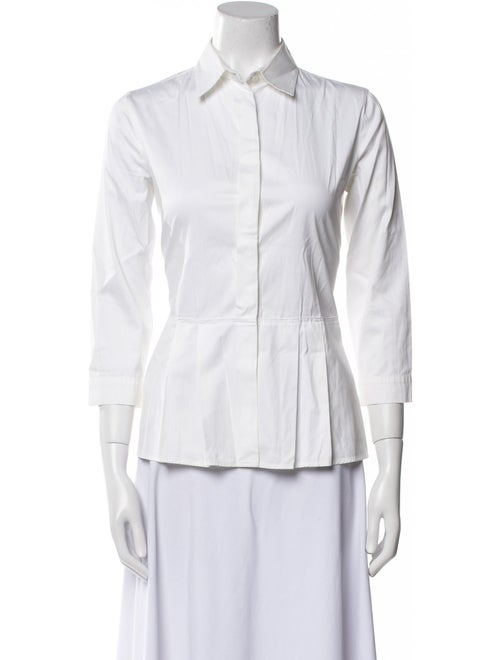 Prada Three-Quarter Sleeve Button-Up Top