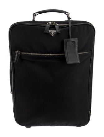 Prada Saffiano-Trimmed Tessuto Rolling Suitcase