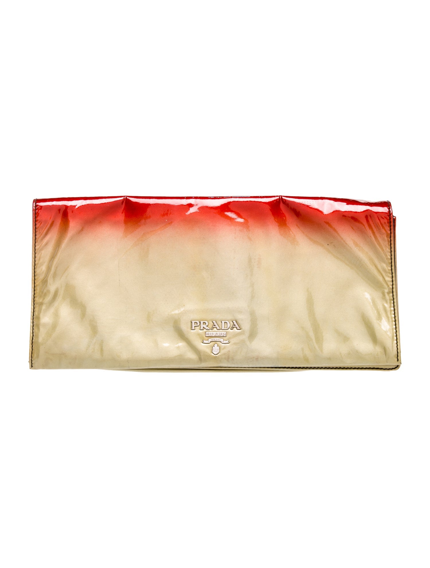 Prada Vernice Leather Clutch