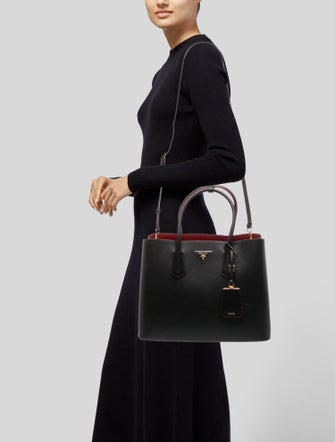 Prada Signature Double Bag Medium