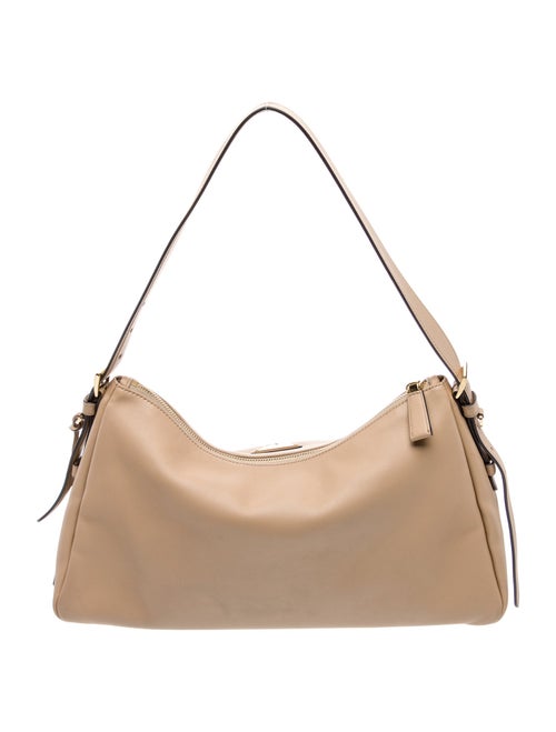 Prada Enameled Metal Triangle Aimee Large