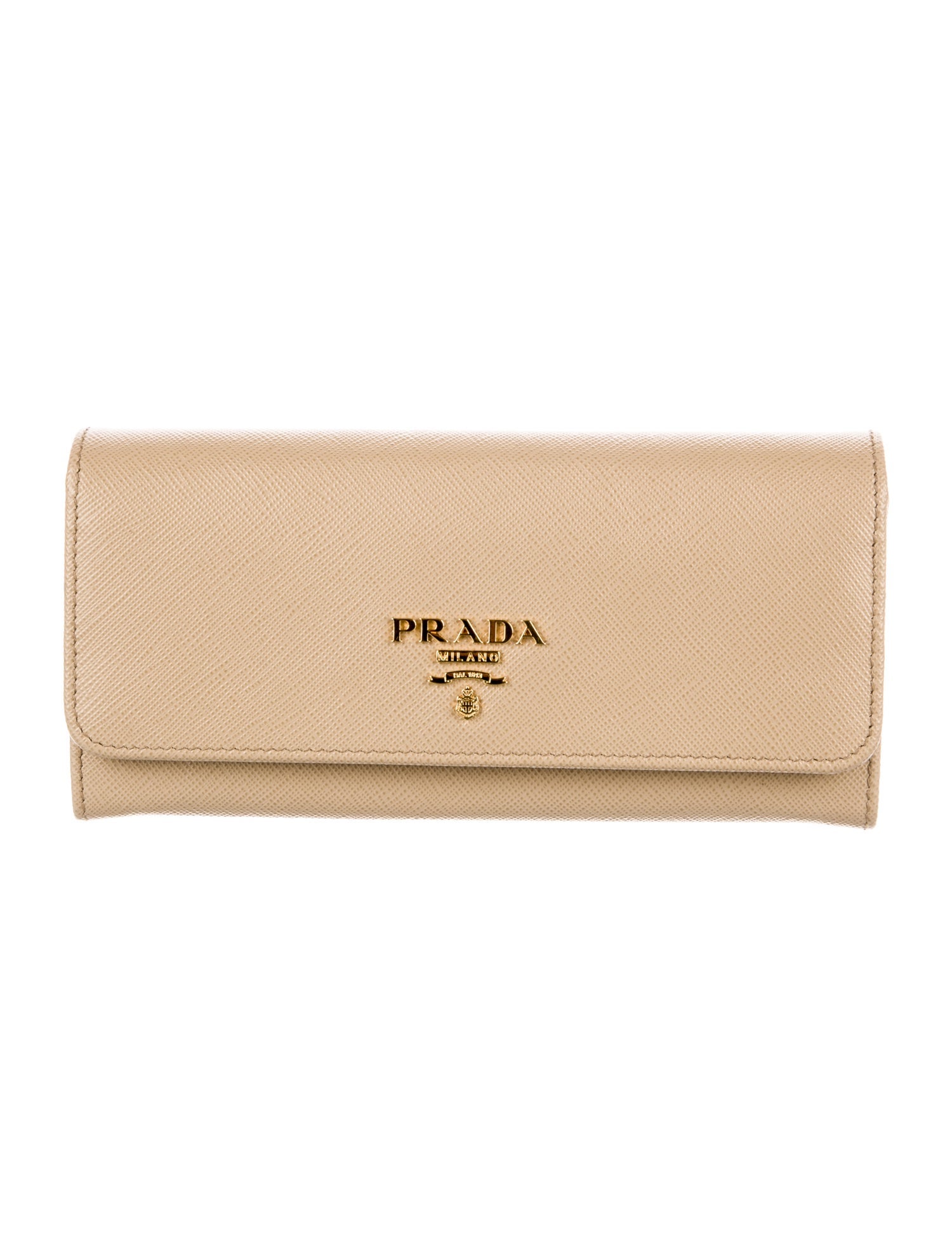Prada Saffiano Metal Leather Continental Wallet