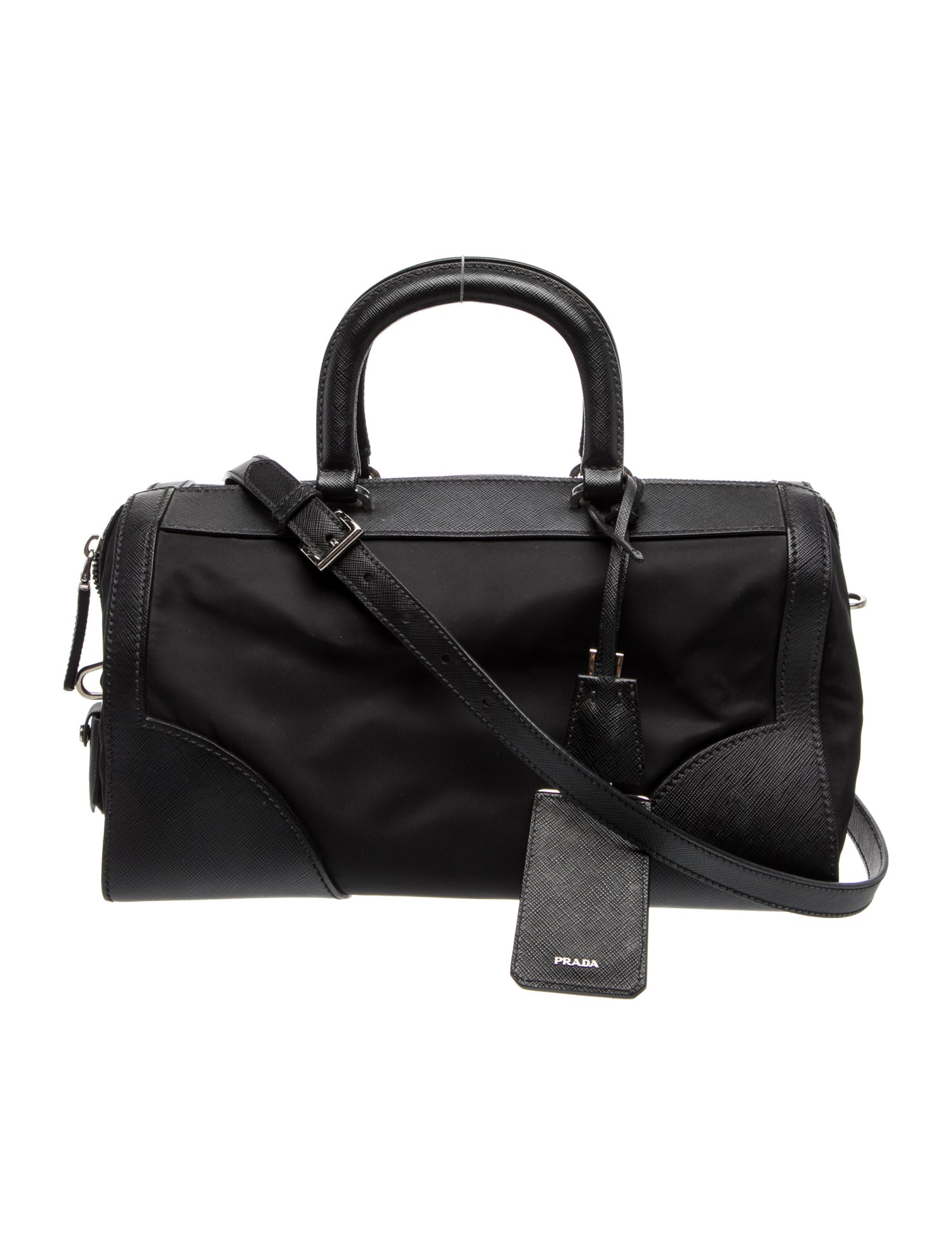 Prada Enameled Metal Triangle Sound