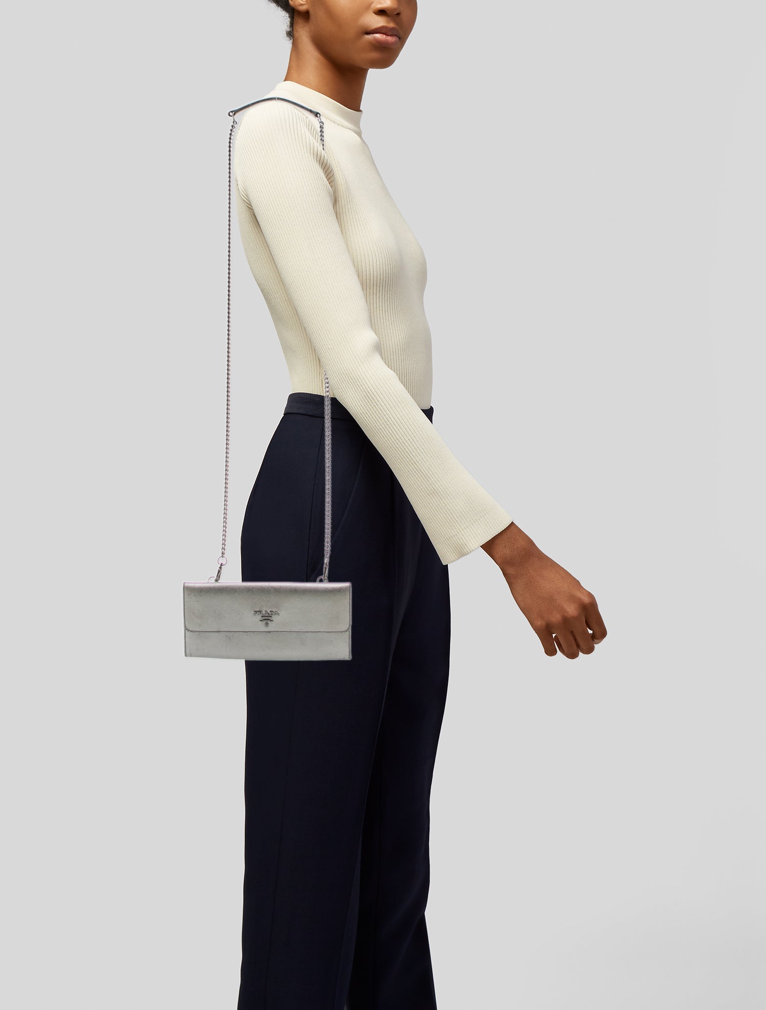 Prada Saffiano Leather Metal