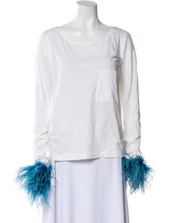 Prada 2017 Bateau Neckline Blouse