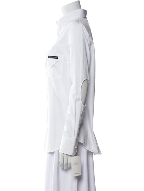 Prada 2019 Long Sleeve Button-Up Top