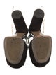 Prada Suede Colorblock Pattern T-Strap Sandals