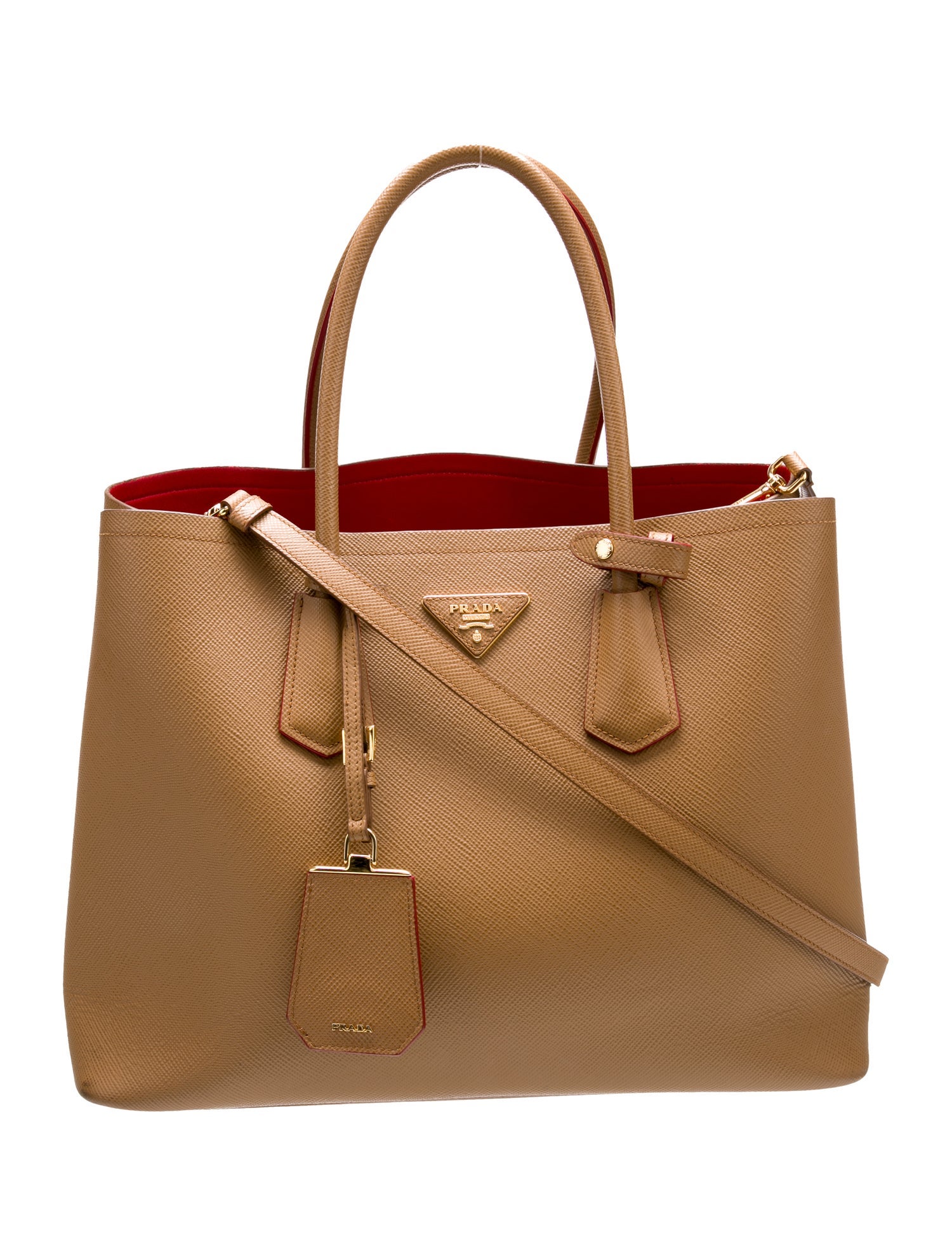 Prada Saffiano Leather Double Bag Large