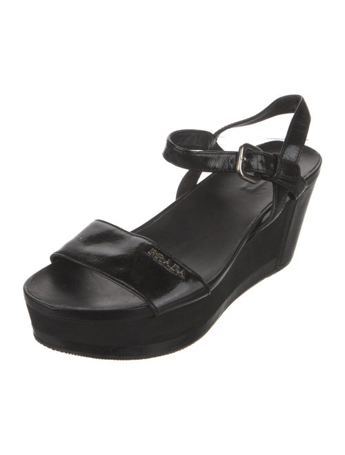Prada Patent Leather Slingback Sandals
