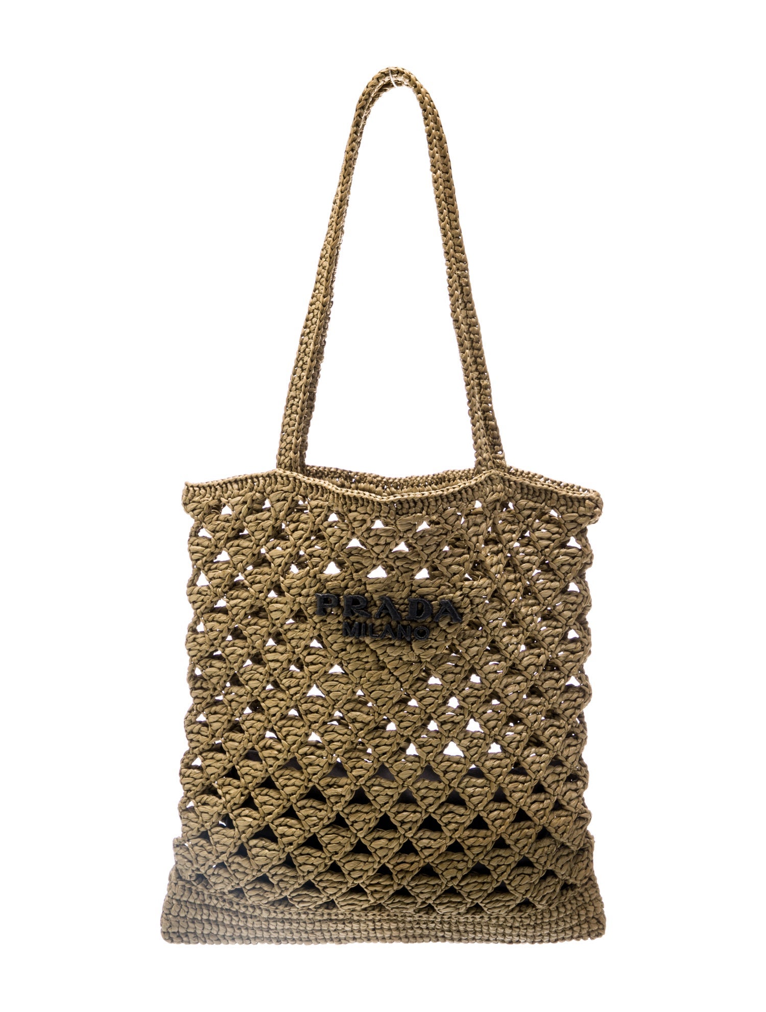 Prada Raffia Grass Bucket Bag