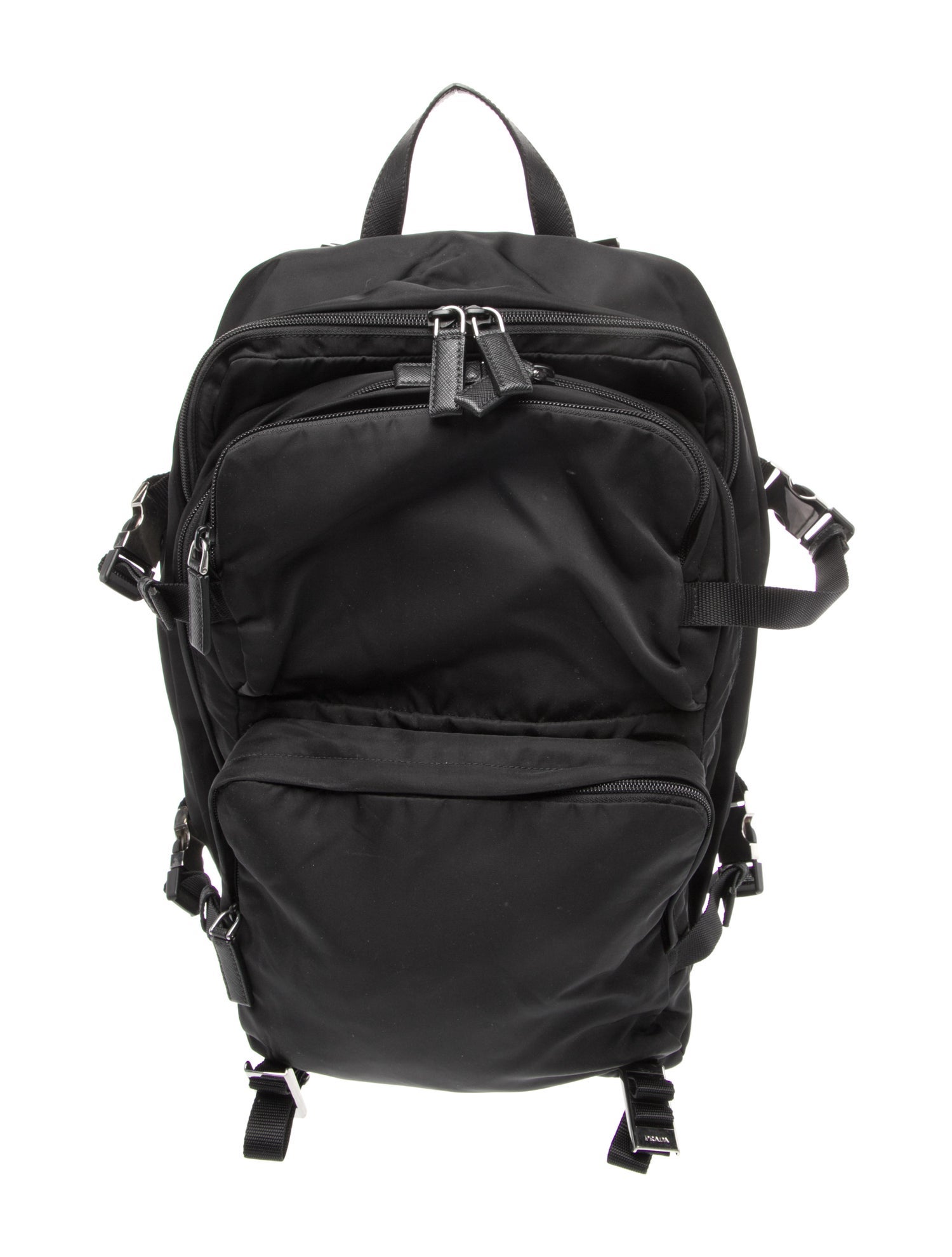 Prada Enameled Metal Triangle Montagna