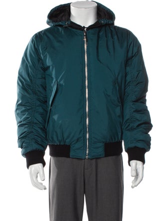 Prada 2018 Colorblock Pattern Puffer Coat