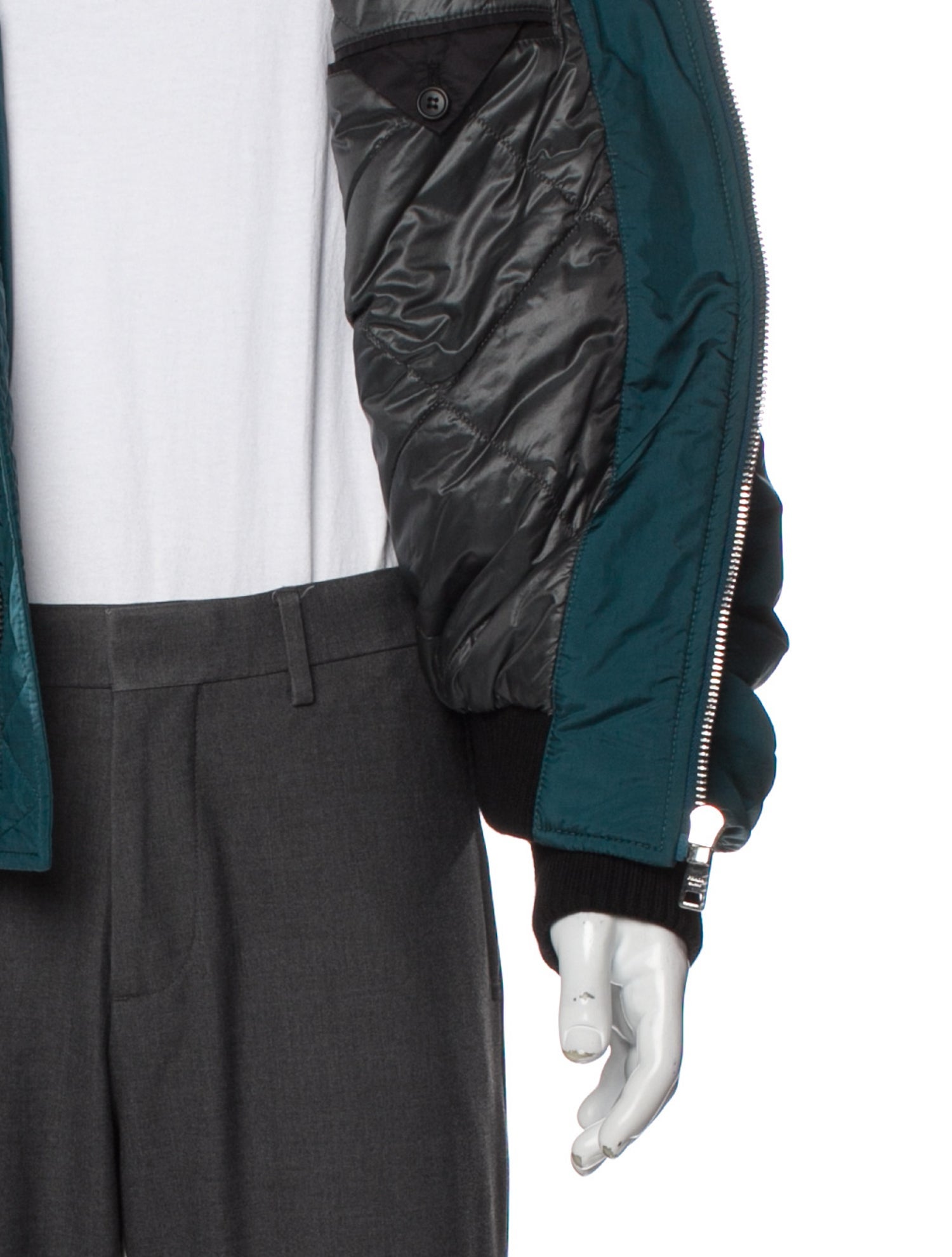 Prada 2018 Colorblock Pattern Puffer Coat