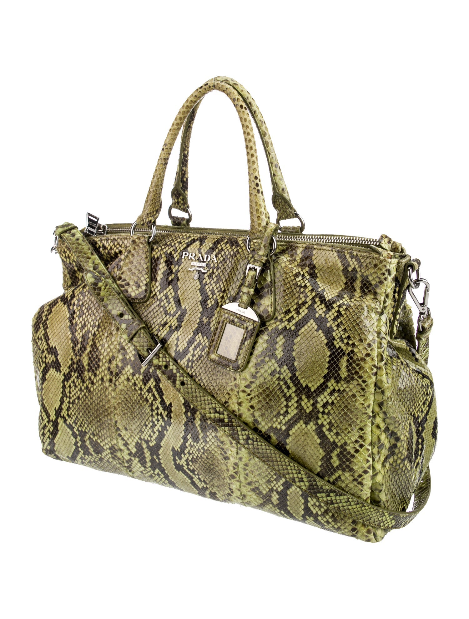 Prada Pitone Galleria Double Zip XL