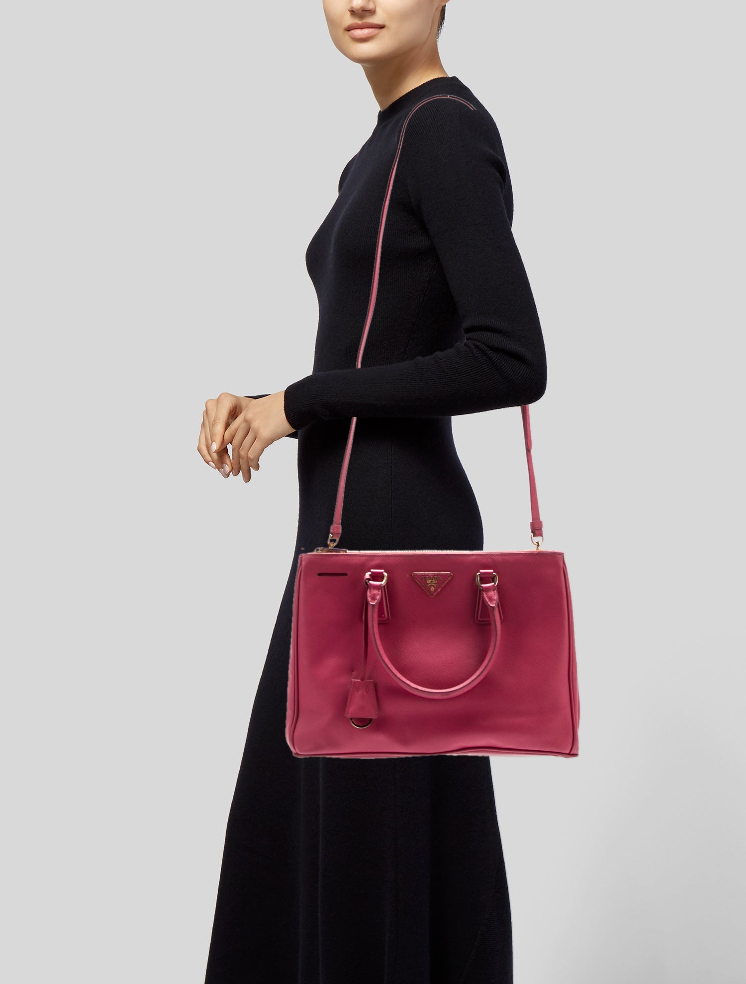 Prada Saffiano Leather Galleria Double Zip Large