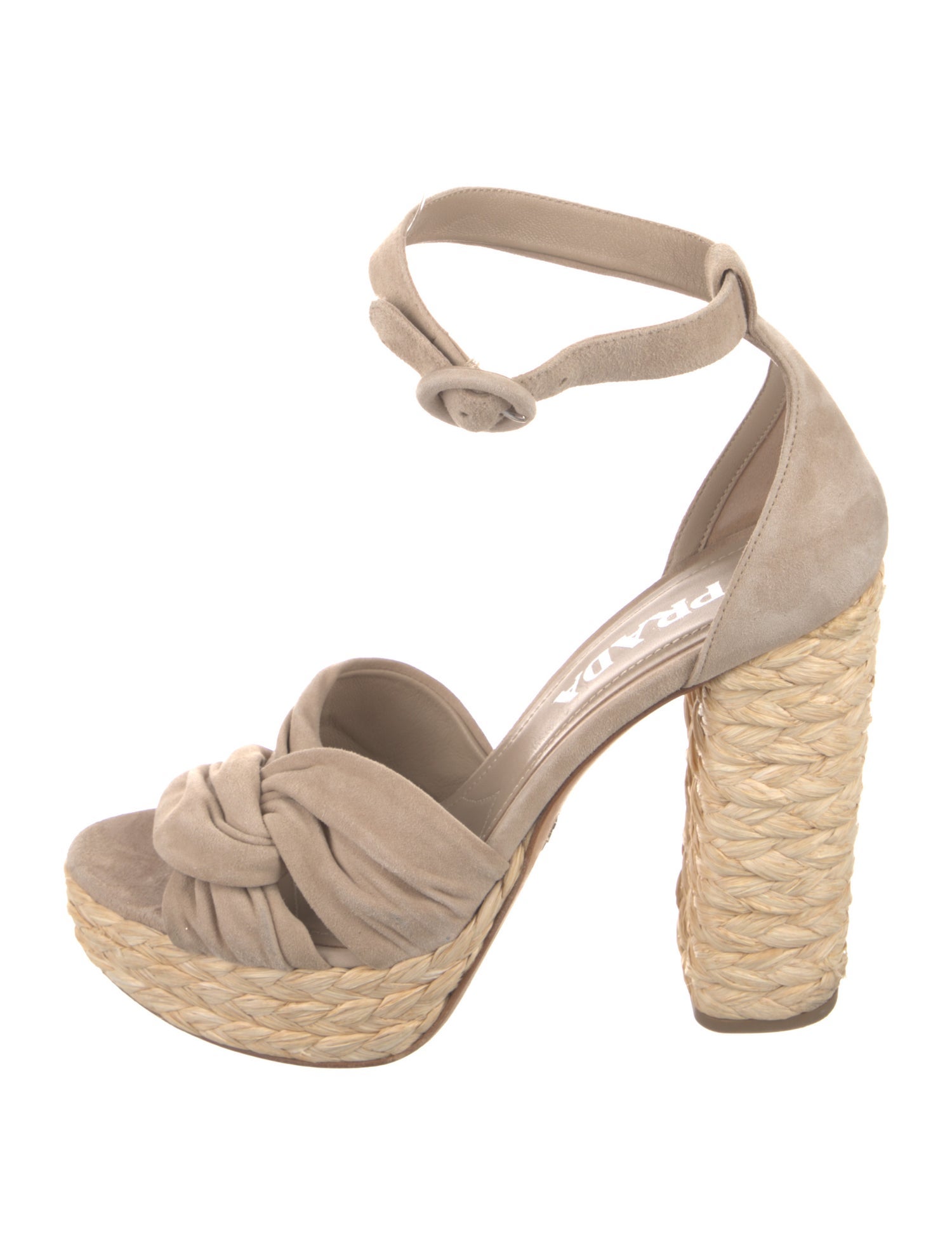 Prada Suede Braided Accents Espadrilles