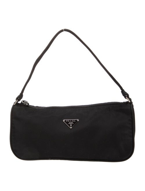 Prada Enameled Metal Triangle Top Handle Bag