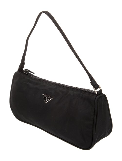 Prada Enameled Metal Triangle Top Handle Bag