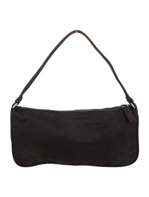 Prada Enameled Metal Triangle Top Handle Bag