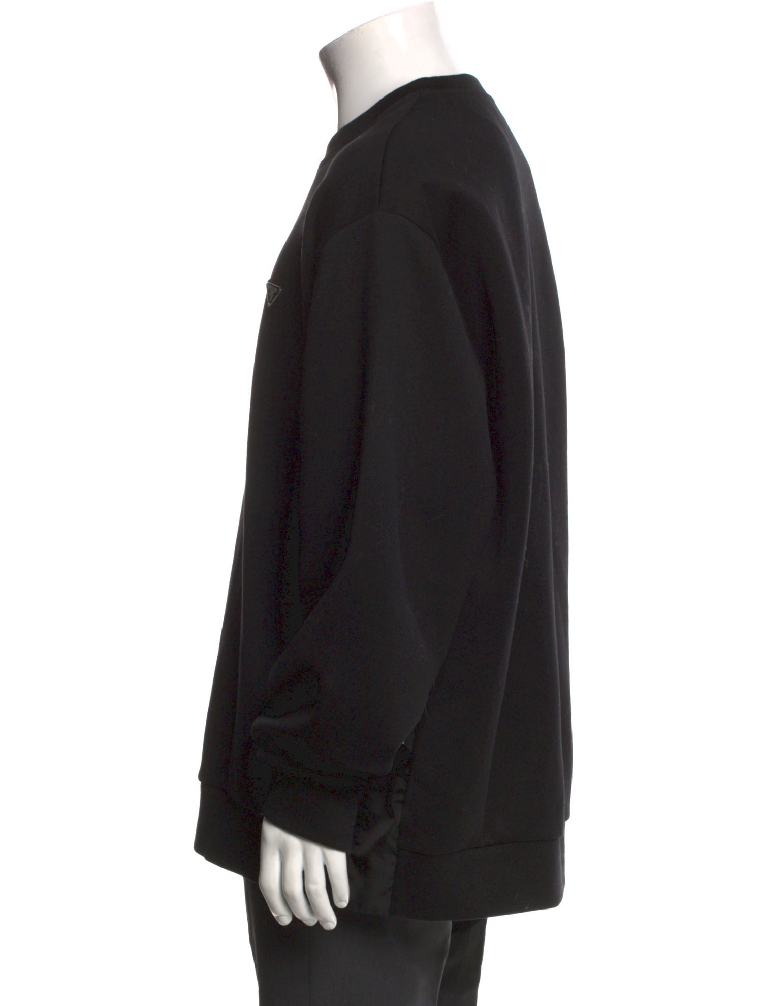 Prada 2023 Enameled Metal Triangle Sweatshirt