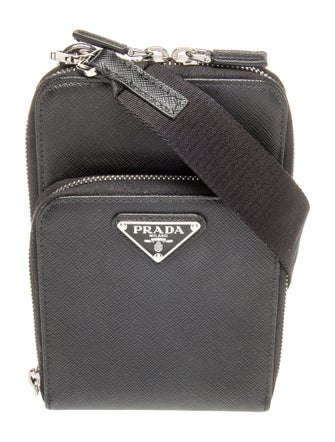 Prada Enameled Metal Triangle Phone